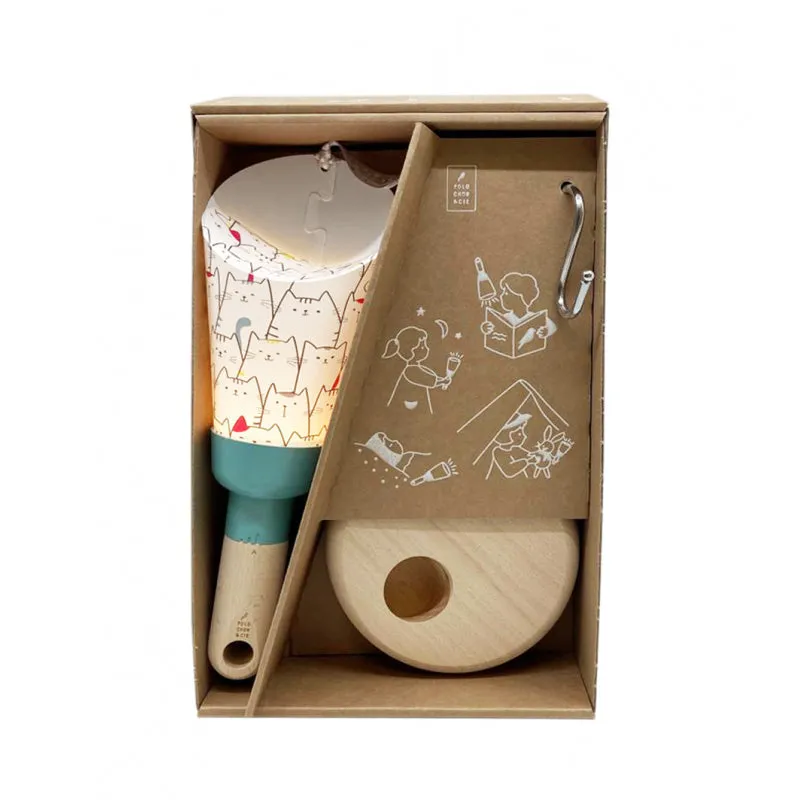 Maison Polochon Nomadic Lamp Box 5 in 1 Cat Then! - Blue
