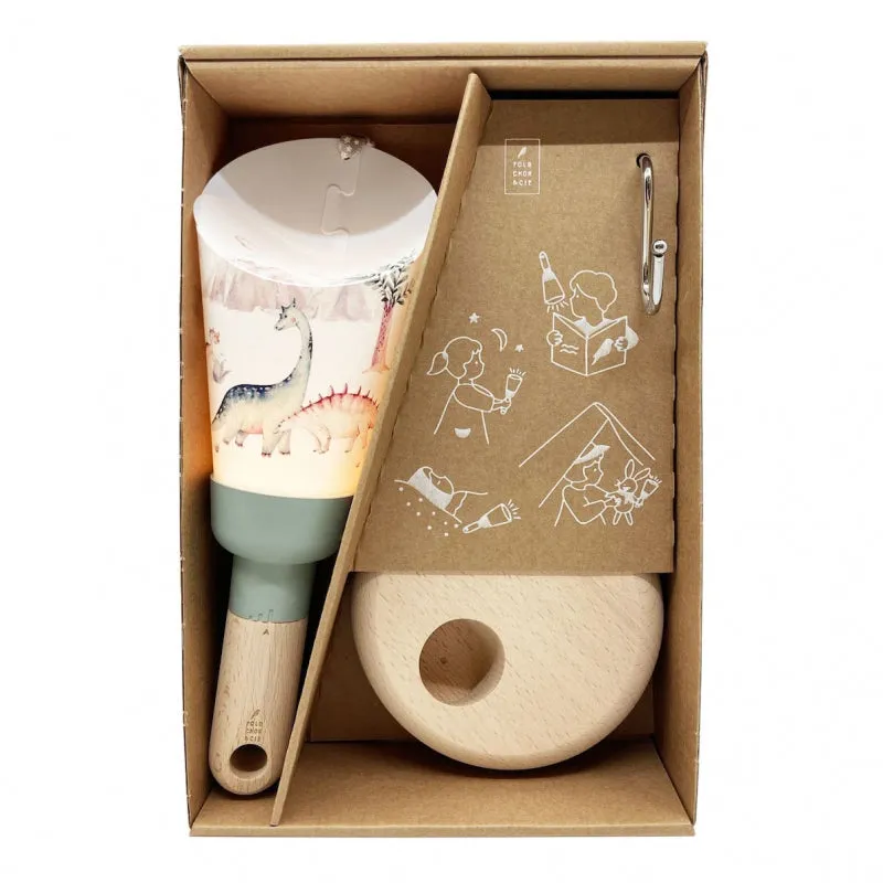 Maison Polochon Nomadic Lamp Box 5 in 1 Dinosaur - Sage Green