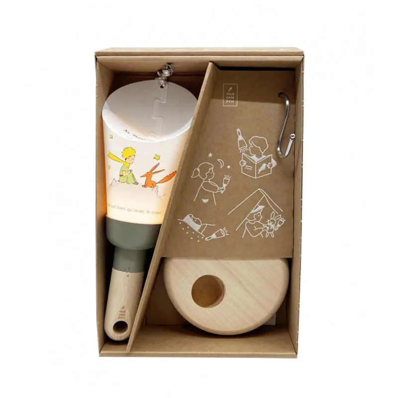 Maison Polochon Nomadic Lamp Box 5 in 1 The Little Prince and The Fox - Taupe