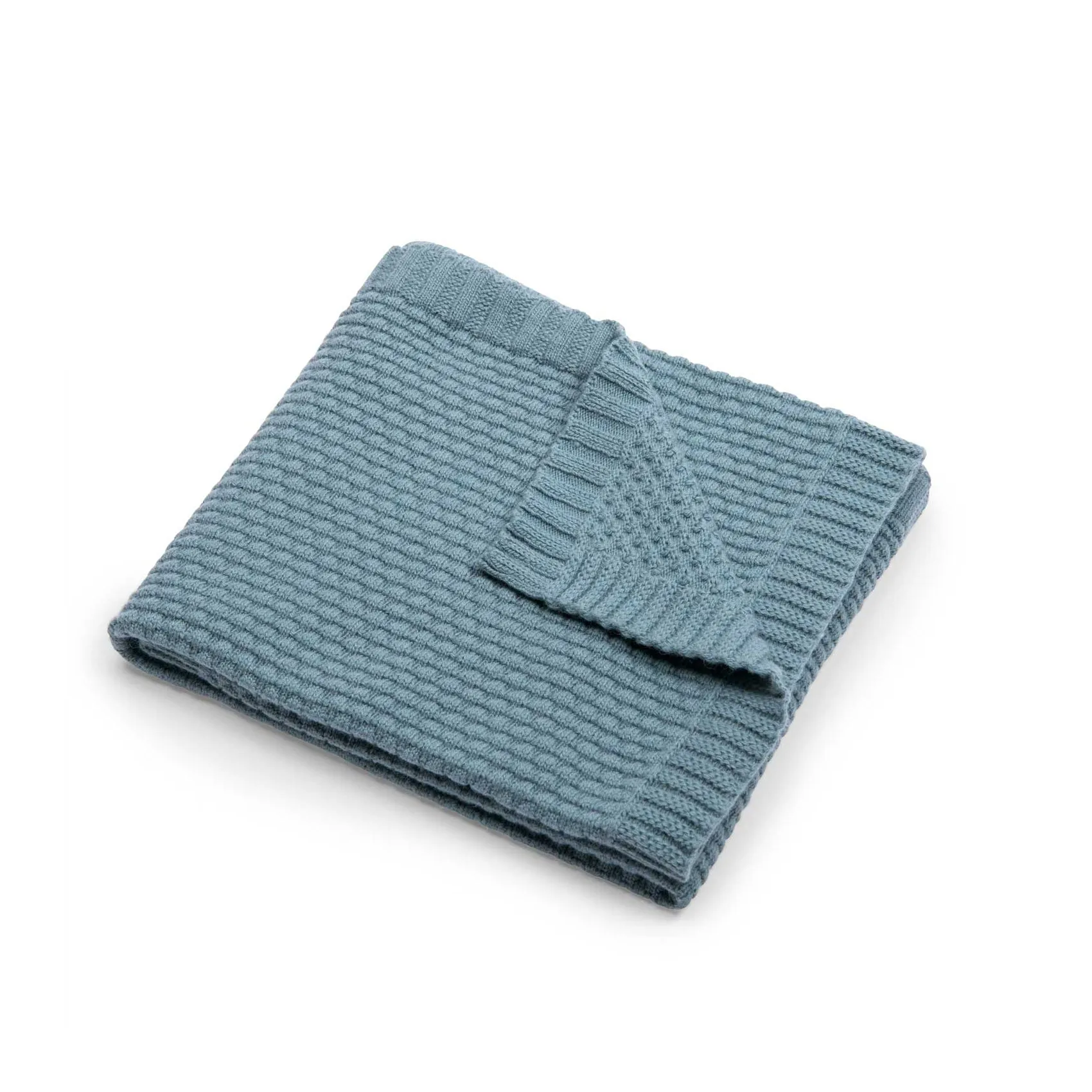 Moulin Roty Sous Mon Baobab Blue Mixed Wool Blanket