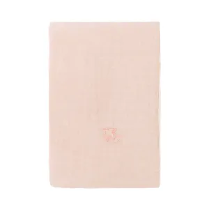 nobodinoz Embroidered Winter Blanket L1n0 French Linen Mauve Pink
