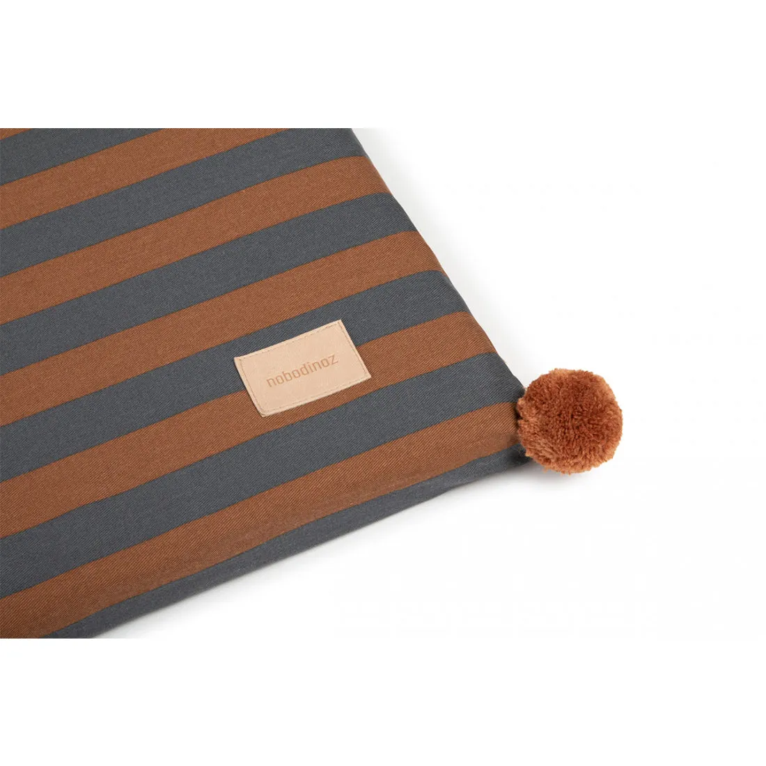 nobodinoz Majestic Eco Floor Mat 120x60x4cm Blue Brown Stripes