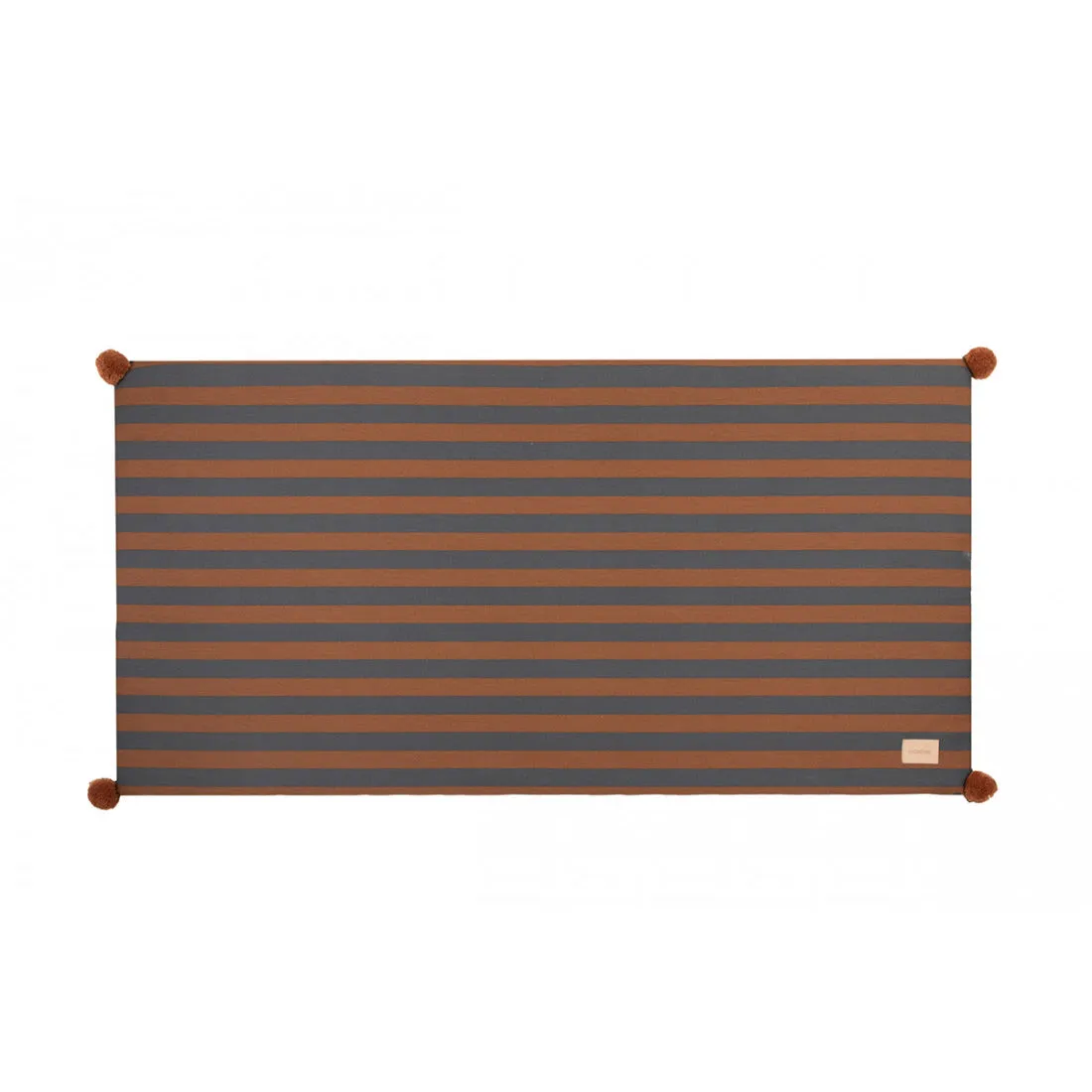 nobodinoz Majestic Eco Floor Mat 120x60x4cm Blue Brown Stripes