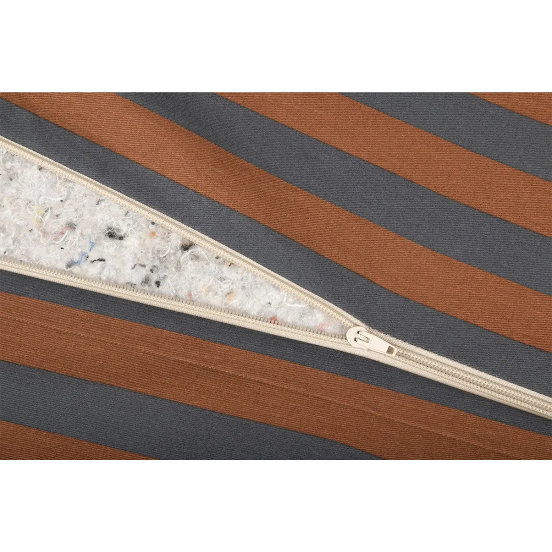 nobodinoz Majestic Eco Floor Mat 120x60x4cm Blue Brown Stripes