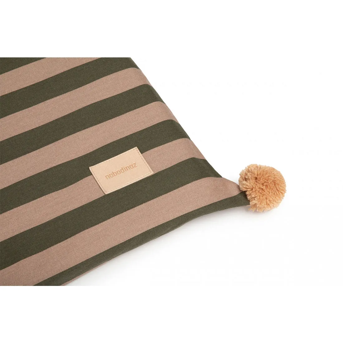 nobodinoz Majestic Eco Floor Mat 120x60x4cm Green Taupe Stripes