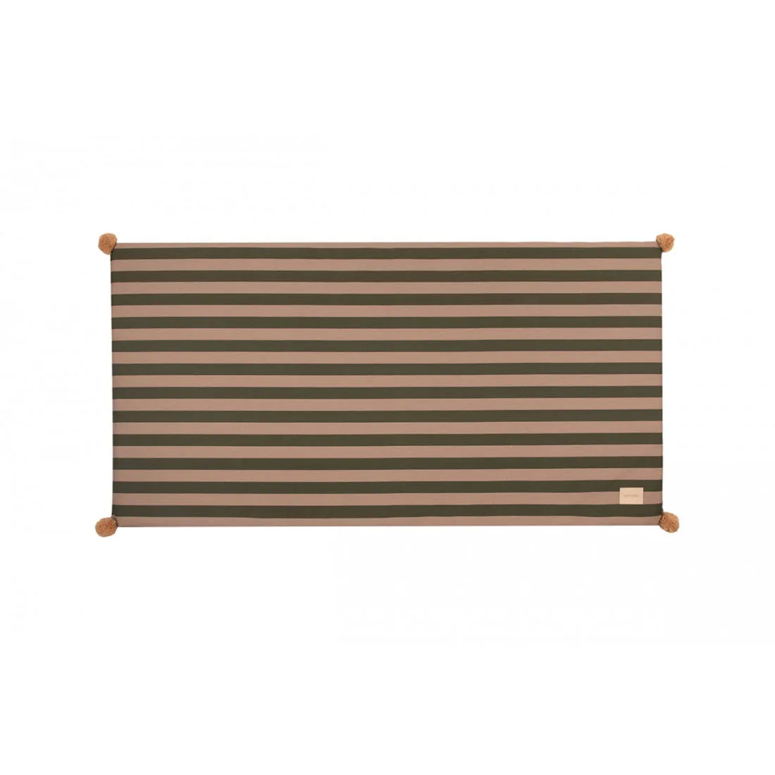 nobodinoz Majestic Eco Floor Mat 120x60x4cm Green Taupe Stripes
