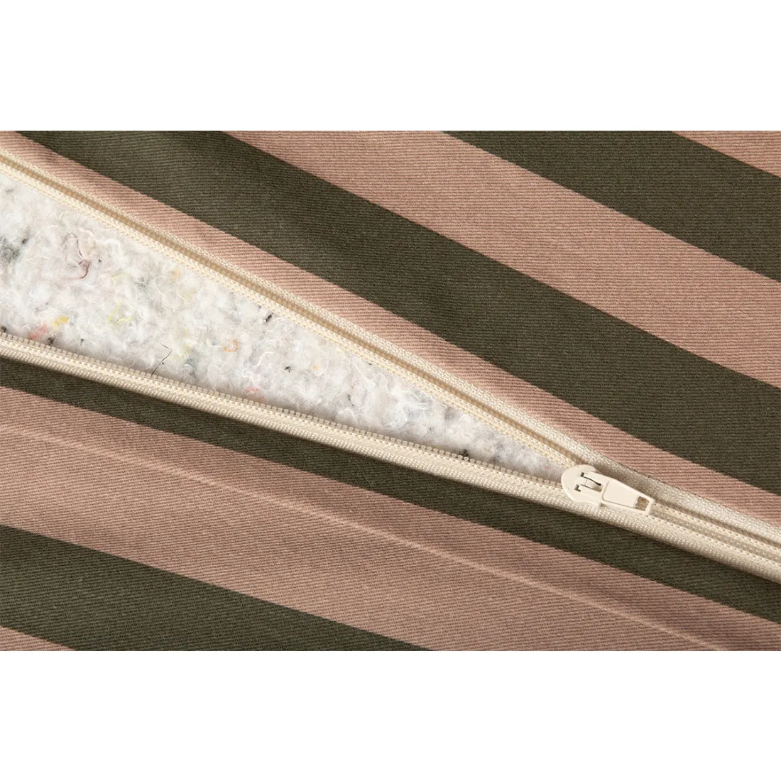 nobodinoz Majestic Eco Floor Mat 120x60x4cm Green Taupe Stripes