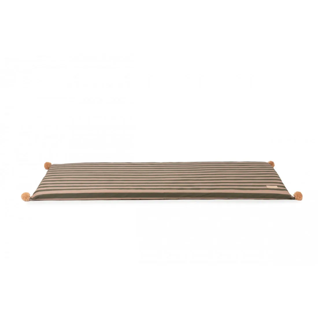 nobodinoz Majestic Eco Floor Mat 120x60x4cm Green Taupe Stripes