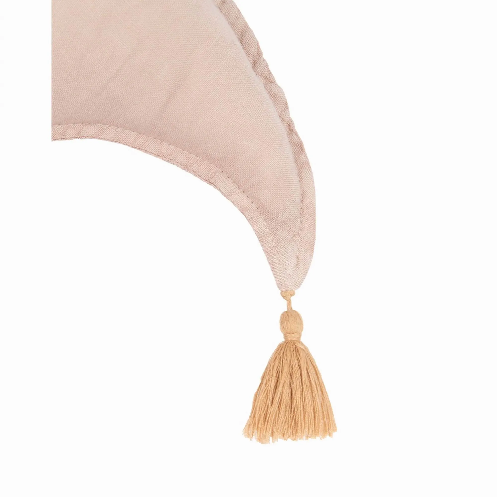 nobodinoz Moon Cushion L1N0 in Washed French Linen Mauve Pink