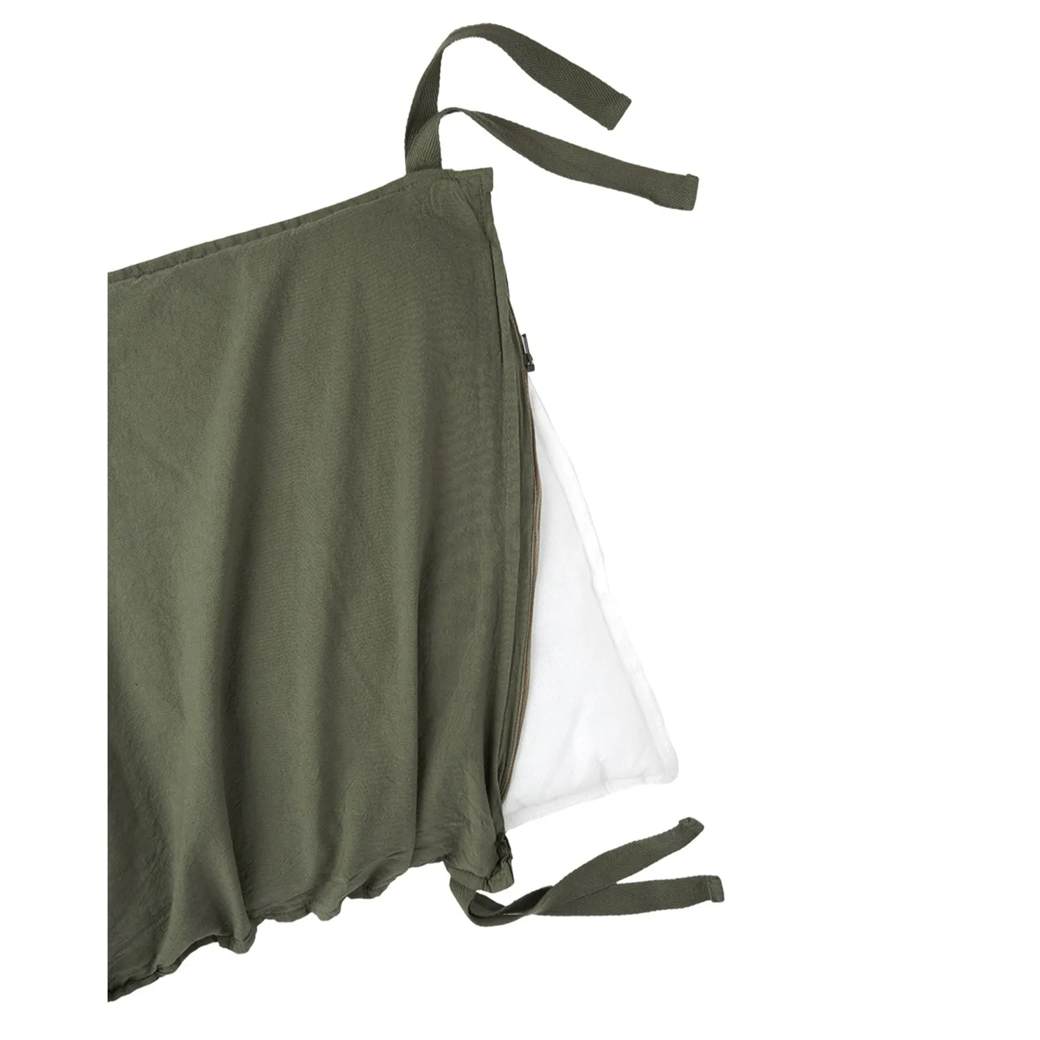 nobodinoz Wabi Sabi Zipped Cot Bumper Vetiver