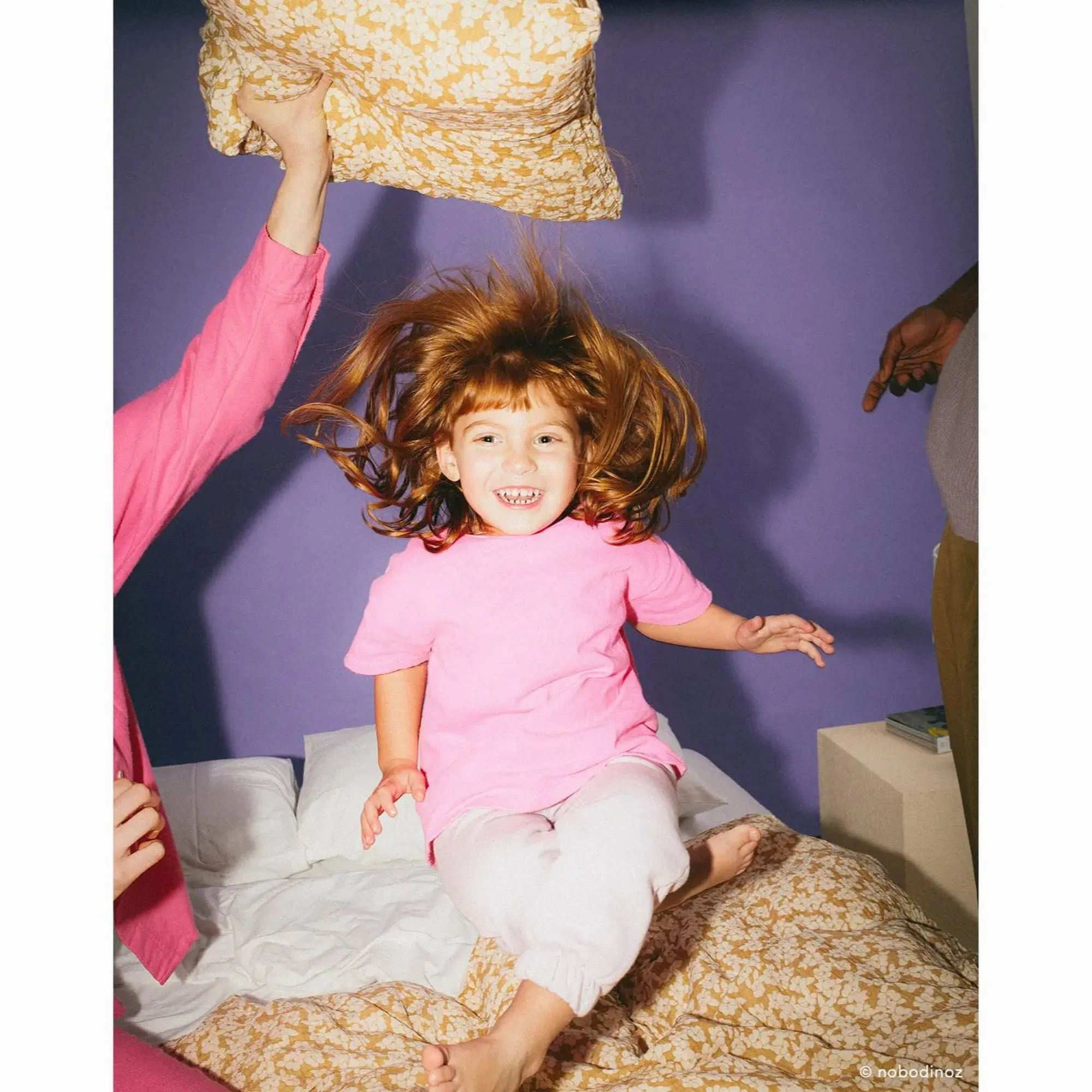 nobodinoz Washed Muslin Baby Duvet Cover Set Wabi-Sabi Golden Brown Sakura Blossom