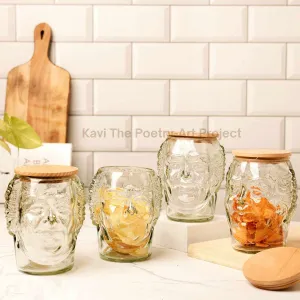 Old monk Bottle Jars (Set of Four)