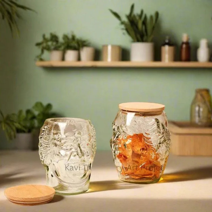 Old monk Bottle Jars (Set of Two)