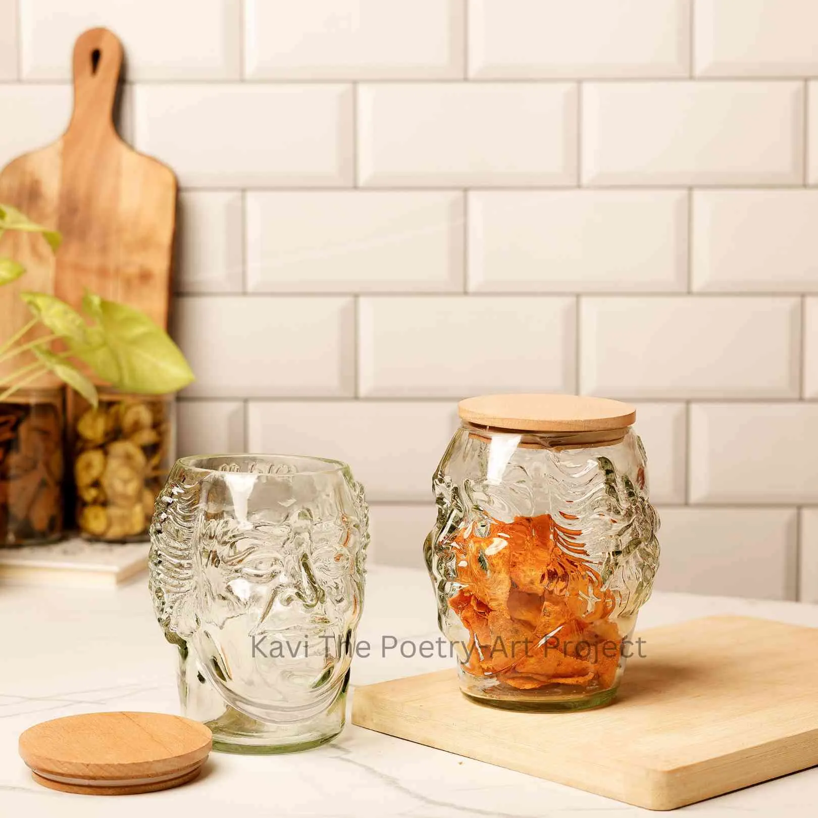 Old monk Bottle Jars (Set of Two)