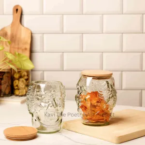 Old monk Bottle Jars (Set of Two)