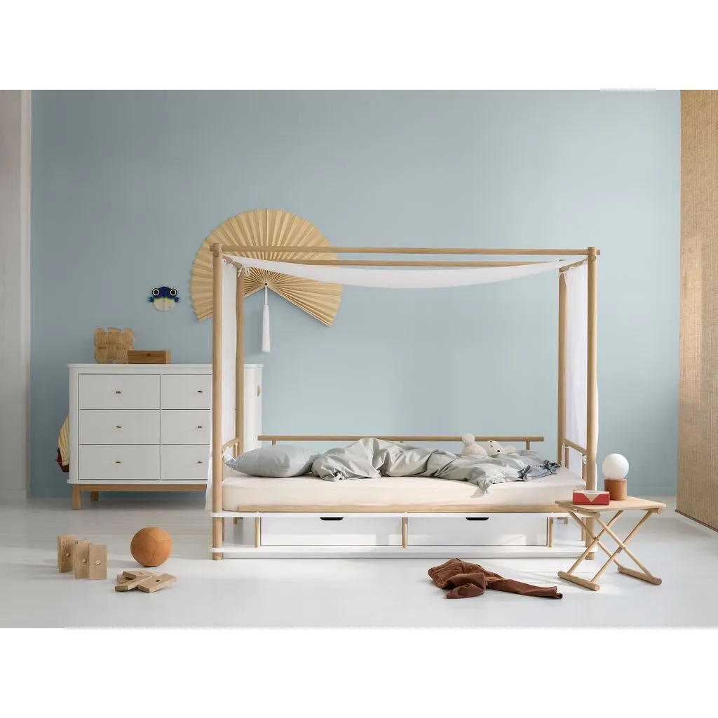 Oliver Furniture Bed Canopy Kyoto For Camp Beds, White