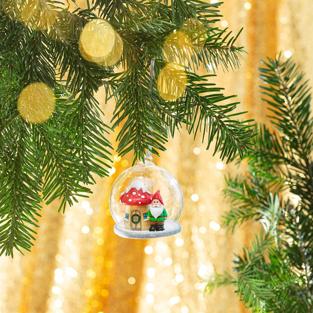 RJB Stone Gnome Home Dome Bauble