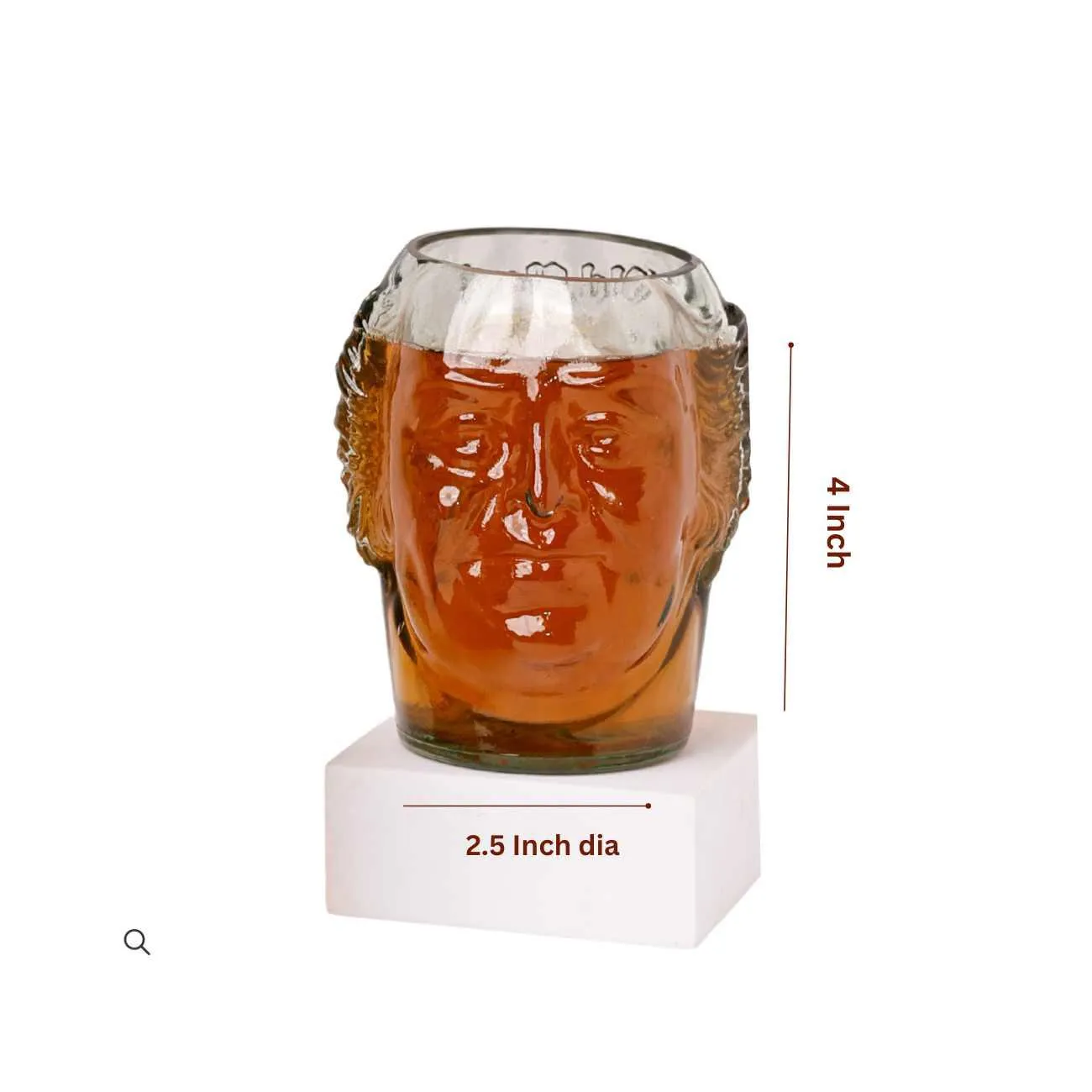 Small Old Monk Face Glasses 300ML (Set of 6)