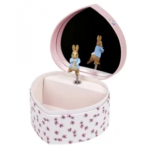 Trousselier Large Heart Music Box Peter Rabbit