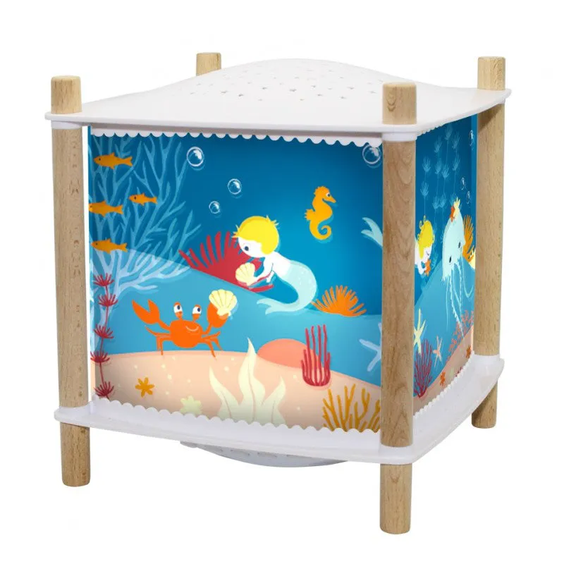 Trousselier Night Light - Lantern Revolution 2.0 - Mermaid - Wireless, Musical, Cry Detection, USB Rechargeable