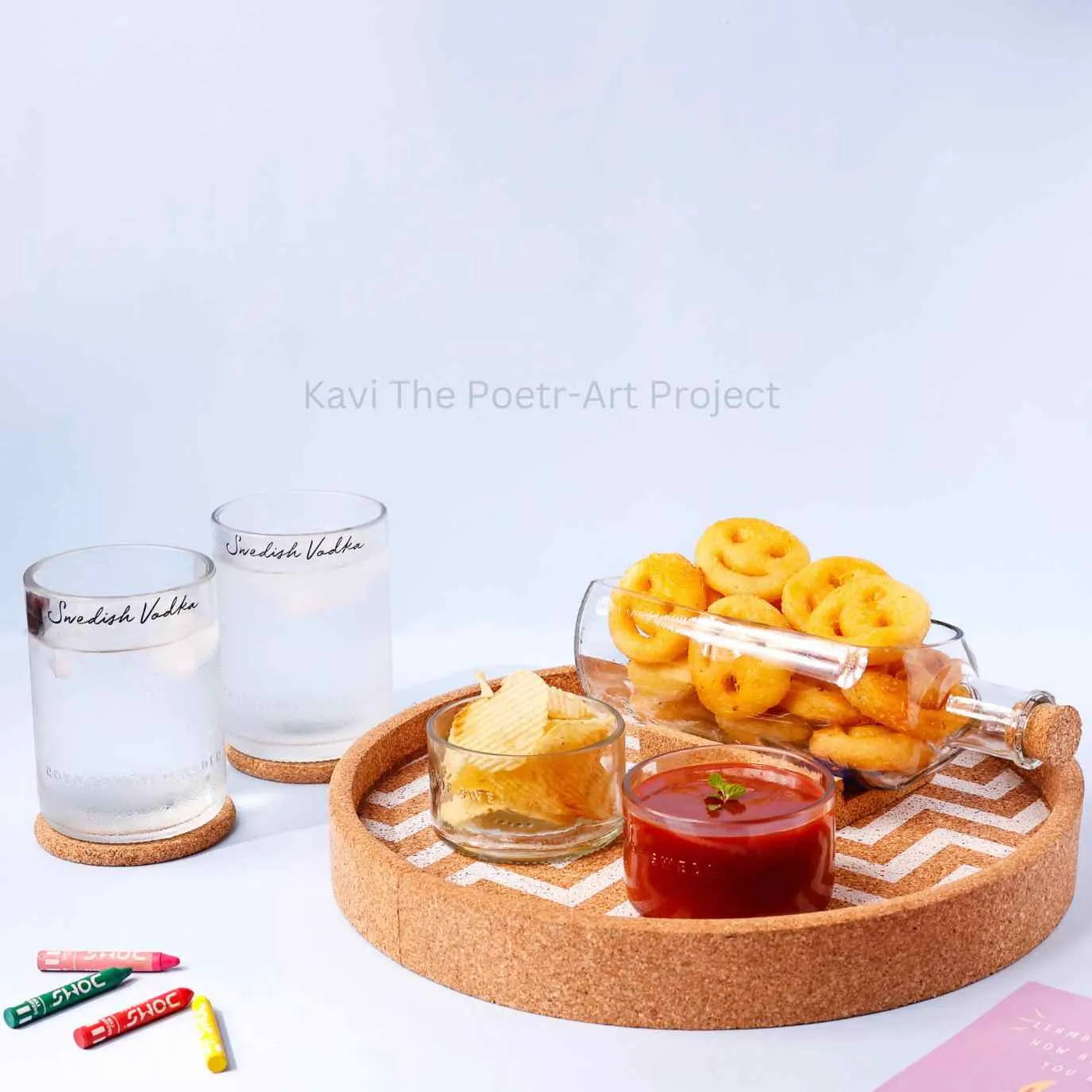 Upcycled Absolut Vodka Glasses