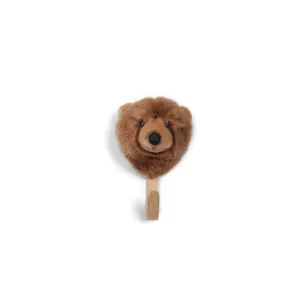 Wild & Soft Coat Hanger Sm. Head Brown Bear